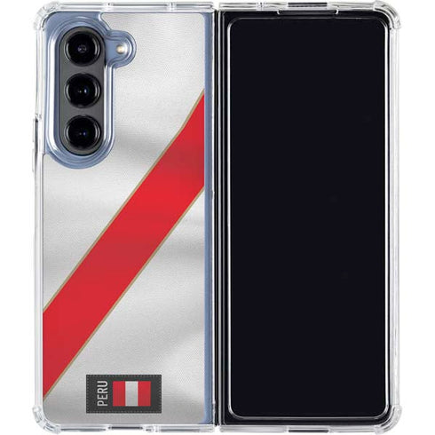 Peru Soccer Flag Galaxy Z Fold5 5G Clear Case